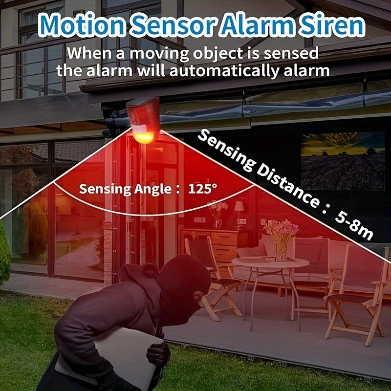 Solar Alarm Lamp with Motion Sensor Siren-3