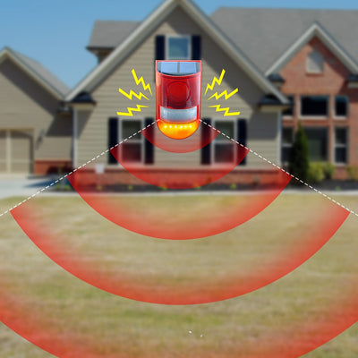 Solar Alarm Lamp with Motion Sensor Siren-2