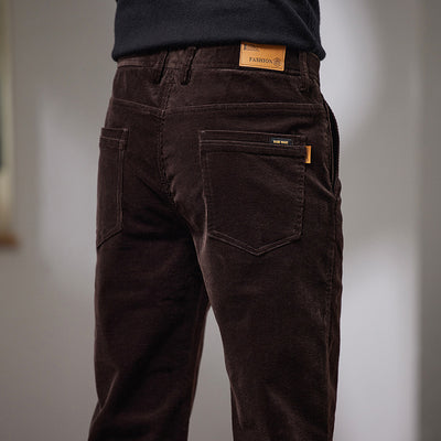 Slim Fit Straight Outerwear All-matching Warm Trousers