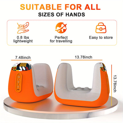 Electric Hand Massager with Acupoint Heated Air Compression(Orange)-1