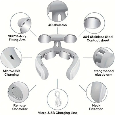 Portable Neck & Shoulder Massager - Deep Tissue Kneading-4