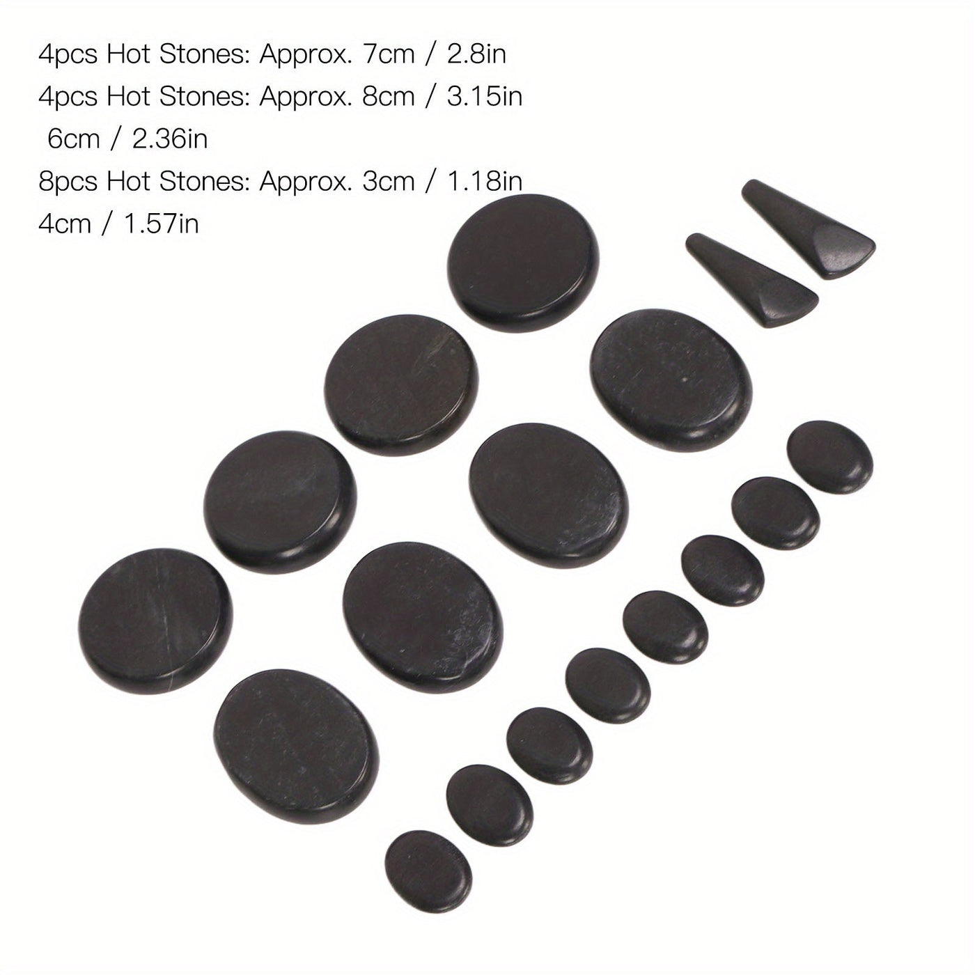 18pcs Heated Basalt Massage Stones with Warmer Box(Black)-1