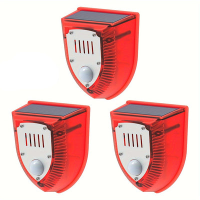 Solar Motion Alarm with Dog Bark & Gunshot Sound (3 pcs)-0