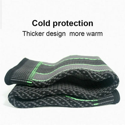 2Pcs Full Length Knee Support Compression Sleeve XL Green-4