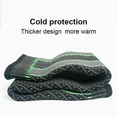 2Pcs Full Length Knee Support Compression Sleeve XL Green-4