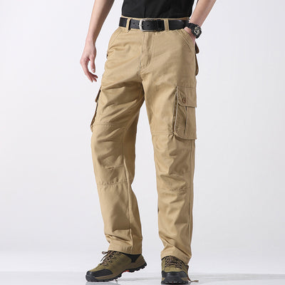Men's Spring Three-dimensional Pocket Straight-leg Trousers Outdoor