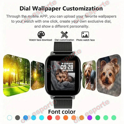 Bluetooth Smart Watch for Men & Women, Fitness Tracker-3