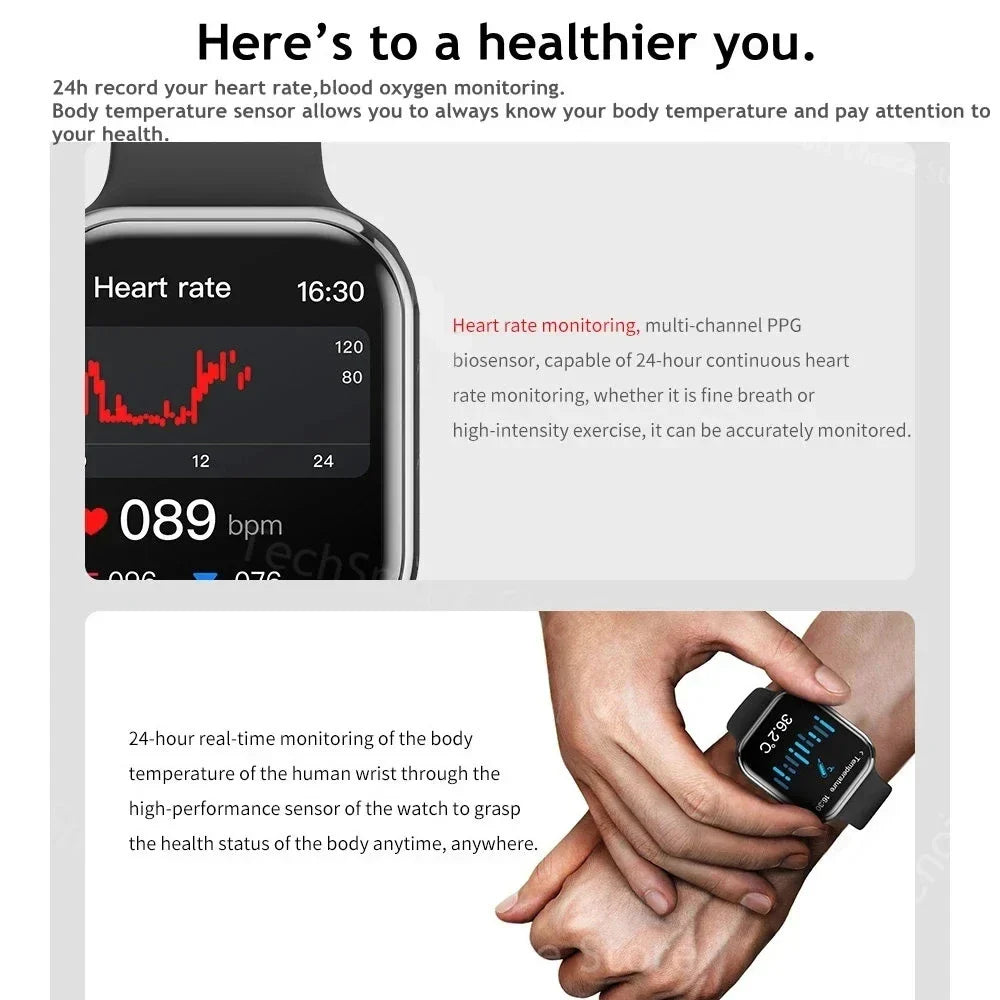 Ultra Series 9 Smart Watch for Men & Women (Black)-2