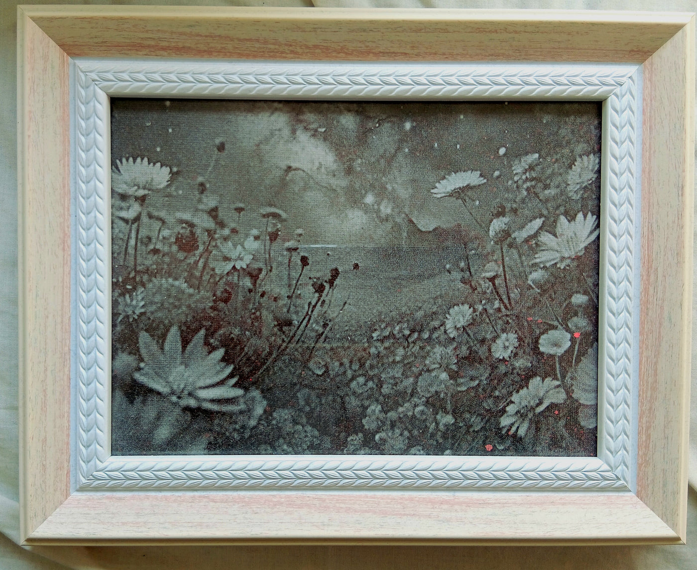 Laser engraved arts on canvas and framed