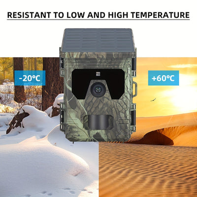 Solar-Powered 4K Wildlife Trail Cam Hunting Camera-2