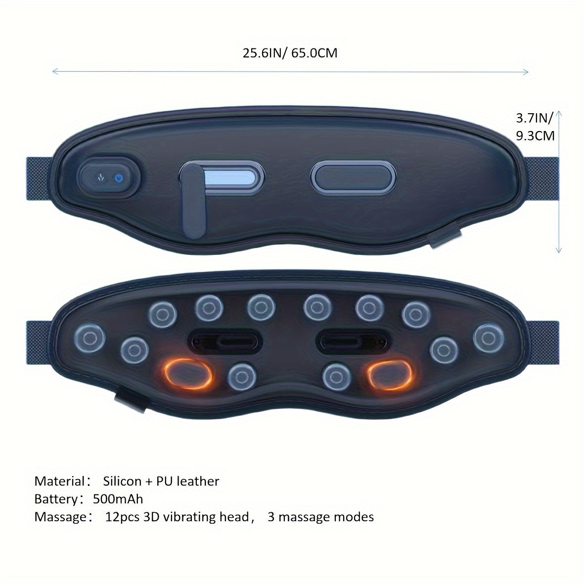 12-Point Eye Massager with Hot Compress & Visual Window(Blue)-1
