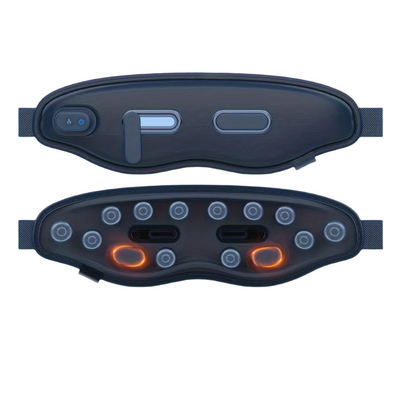 12-Point Eye Massager with Hot Compress & Visual Window(Blue)-0