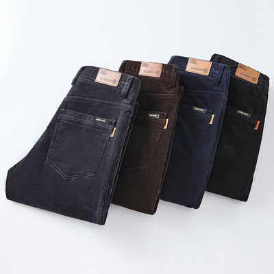 Slim Fit Straight Outerwear All-matching Warm Trousers