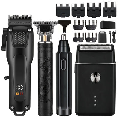 Men’s Grooming Kit USB Rechargeable Clippers (4pcs)-0