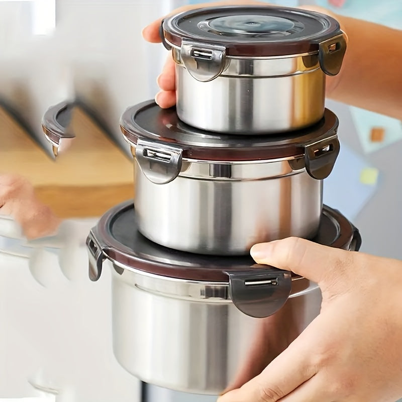 Stainless Steel Food Storage Containers Set (3pcs)-1