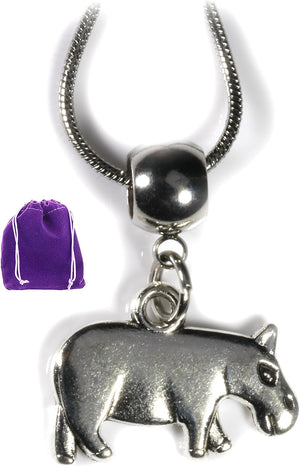 Dave The Bunny Hippo Necklace for Women and Men - A Great Animal Necklace for women and Men-0
