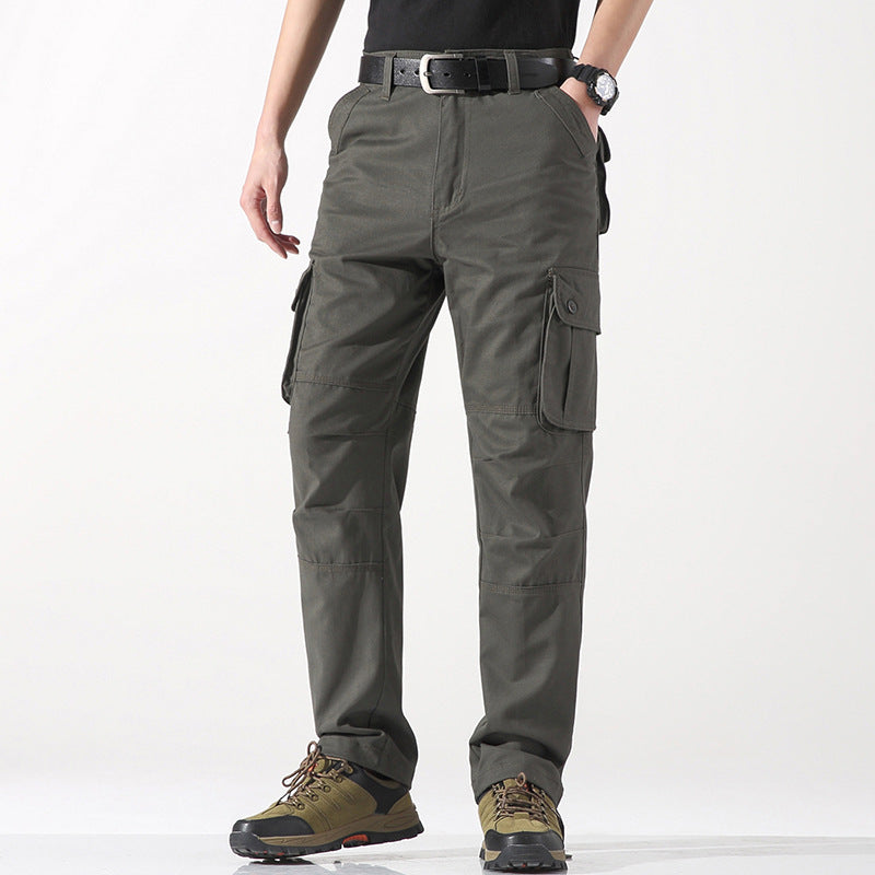 Men's Spring Three-dimensional Pocket Straight-leg Trousers Outdoor