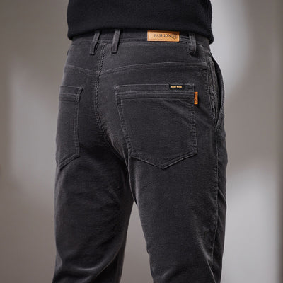 Slim Fit Straight Outerwear All-matching Warm Trousers