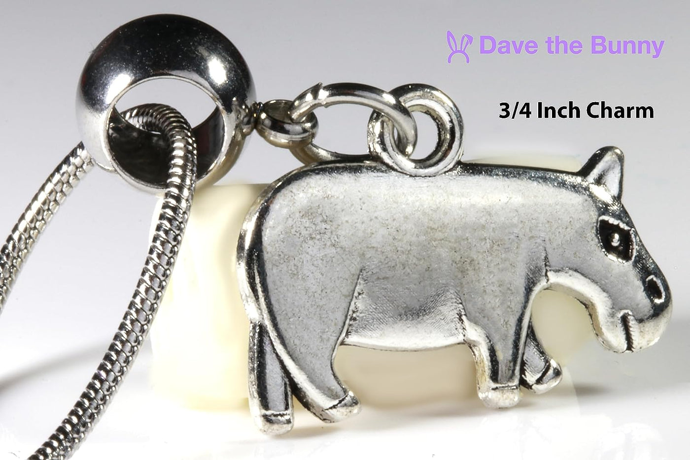 Dave The Bunny Hippo Necklace for Women and Men - A Great Animal Necklace for women and Men-2