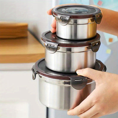 Stainless Steel Food Storage Containers Set (3pcs)-4