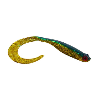 Swimerz 100 mm VTail Soft Plastic Lure Gold Glitter, 5 pack-0