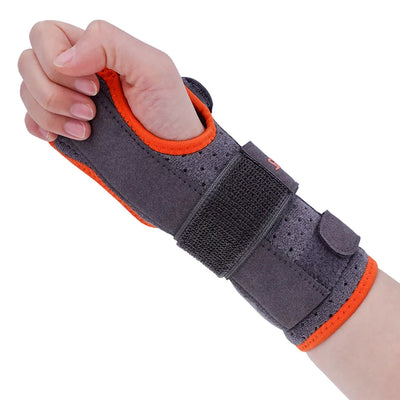 Adjustable Wrist Brace with Splints Size L, Orange-3