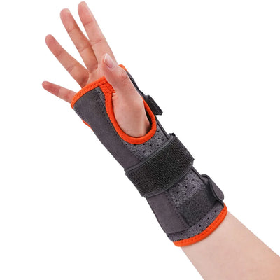 Adjustable Wrist Brace with Splints Size L, Orange-2