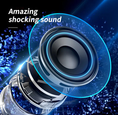Portable Bluetooth Speaker Dual Bass Stereo Waterproof (Silver)-2