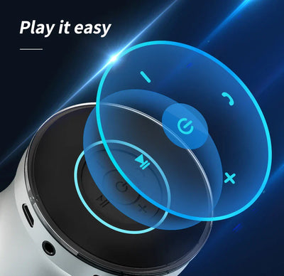 Portable Bluetooth Speaker Dual Bass Stereo Waterproof (Silver)-4