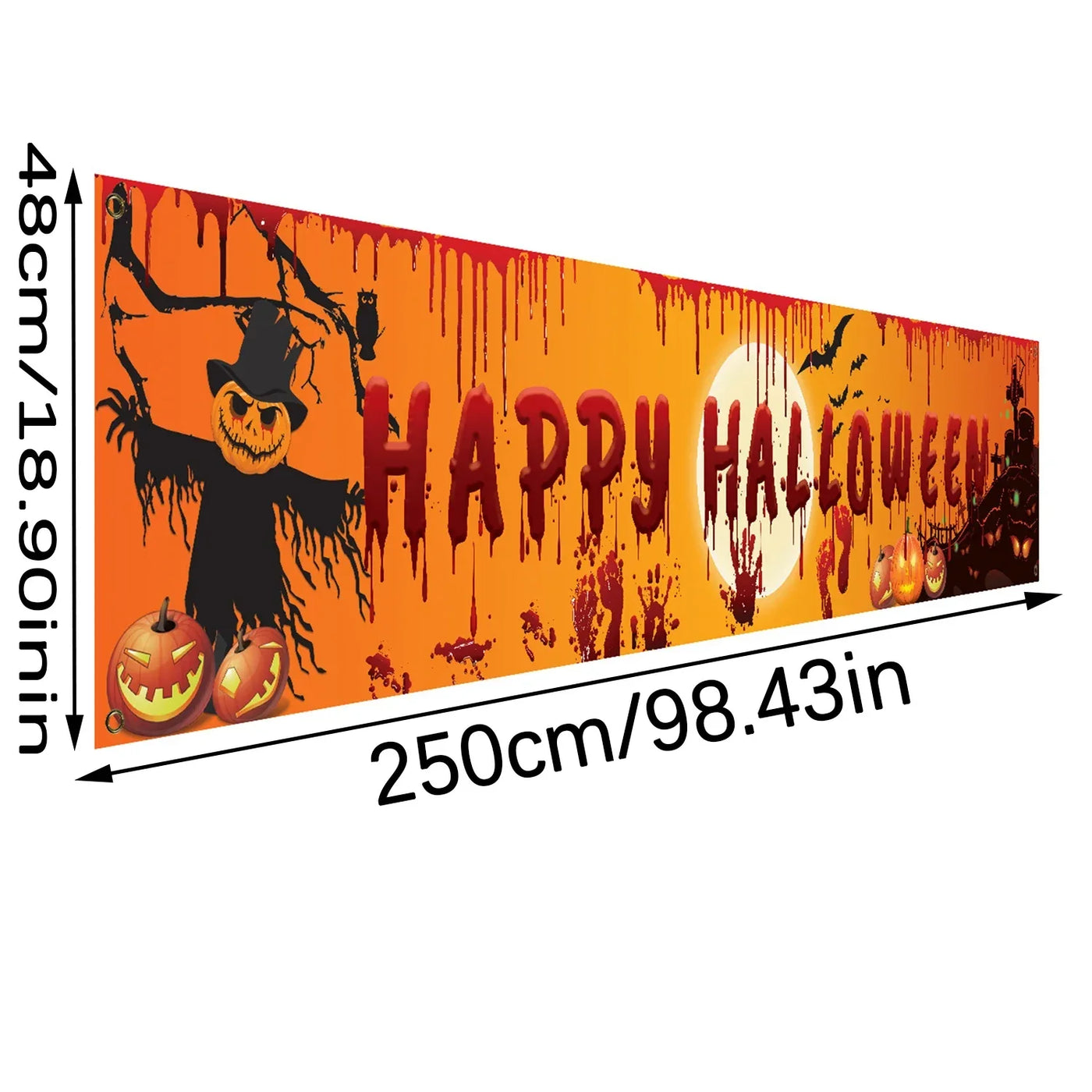 Halloween Blood Hand Banner for Spooky Decor-1