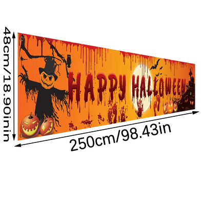 Halloween Blood Hand Banner for Spooky Decor-1