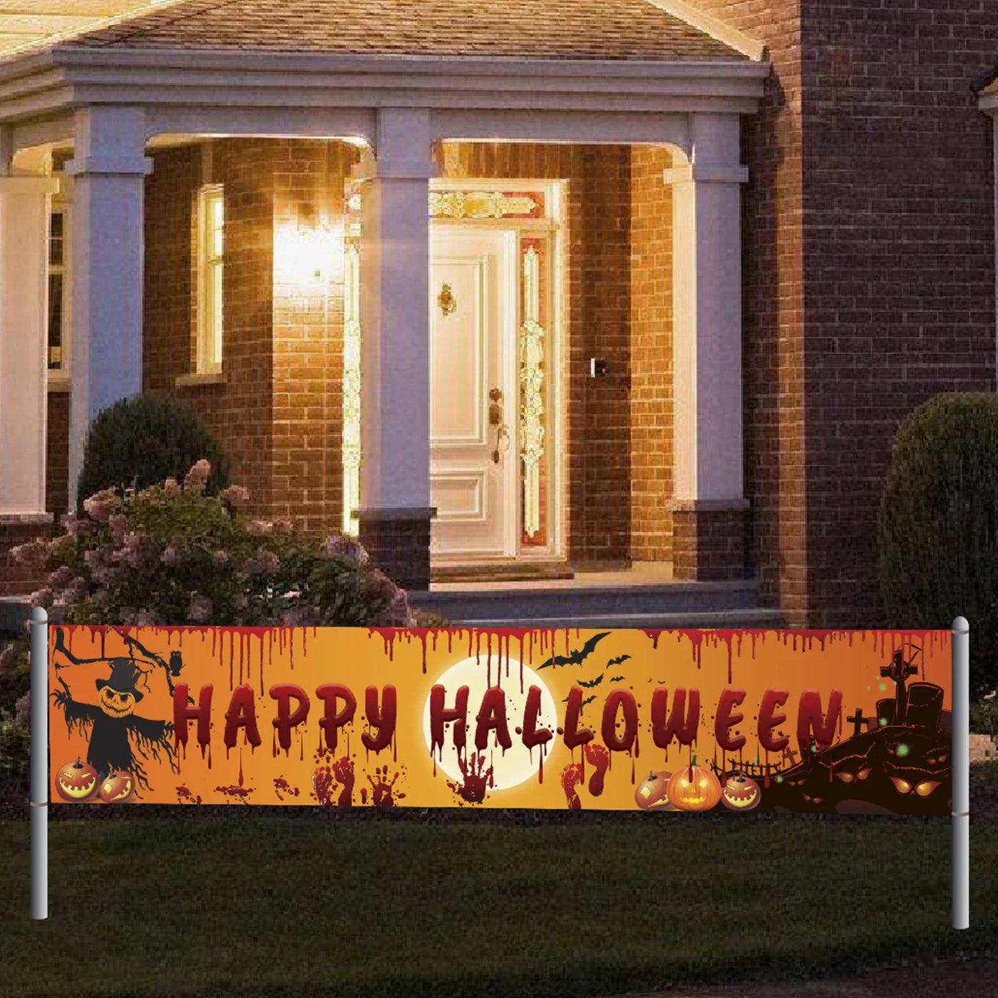 Halloween Blood Hand Banner for Spooky Decor-3