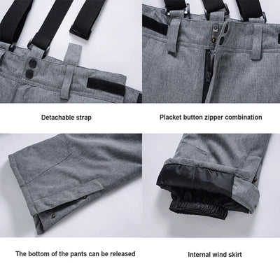High-Quality Men Women Winter Thick Warm Skiing Pants-1