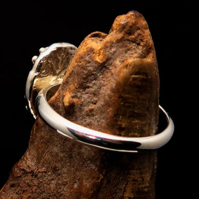 Opal Ring, Gemstone Ring, Sterling Silver Ring, Solitaire Ring, oval shaped Opal - unique design, handmade silver ring - Size 10.5-3