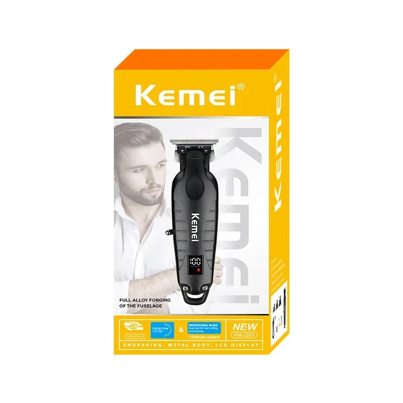 Salon Grade Electric Hair Clipper Powder Metallurgical Blade Black-4