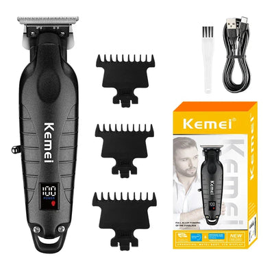 Salon Grade Electric Hair Clipper Powder Metallurgical Blade Black-0
