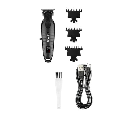 Salon Grade Electric Hair Clipper Powder Metallurgical Blade Black-3