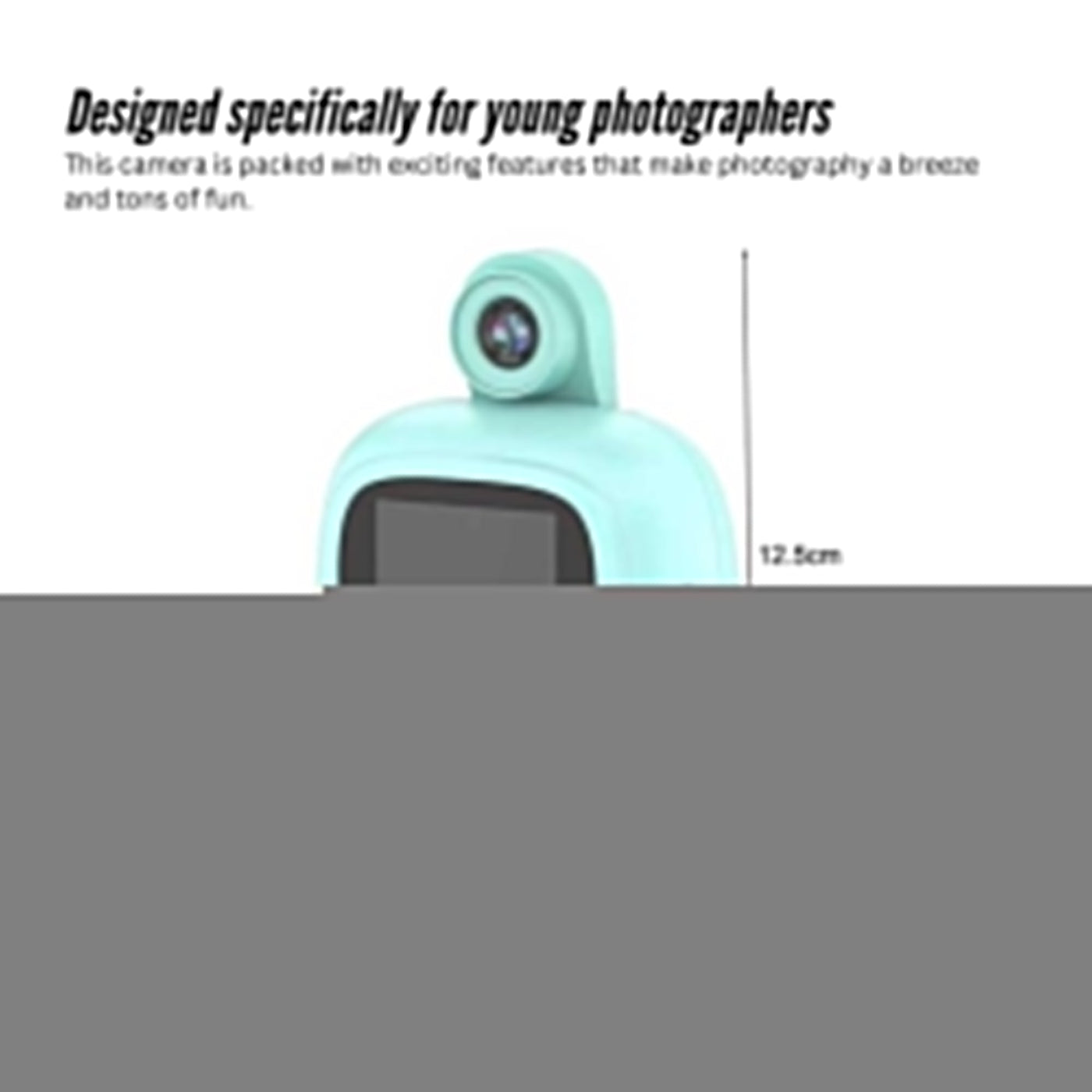 Kids Rechargeable Instant Print Camera Blue - Digital Thermal Photo Video MP3-2