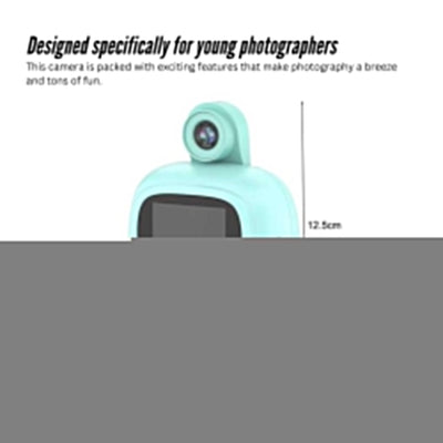 Kids Rechargeable Instant Print Camera Blue - Digital Thermal Photo Video MP3-2