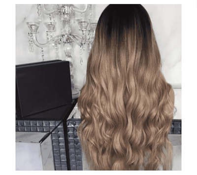Korean Silk Gradient Long Curly Hair Wig-4