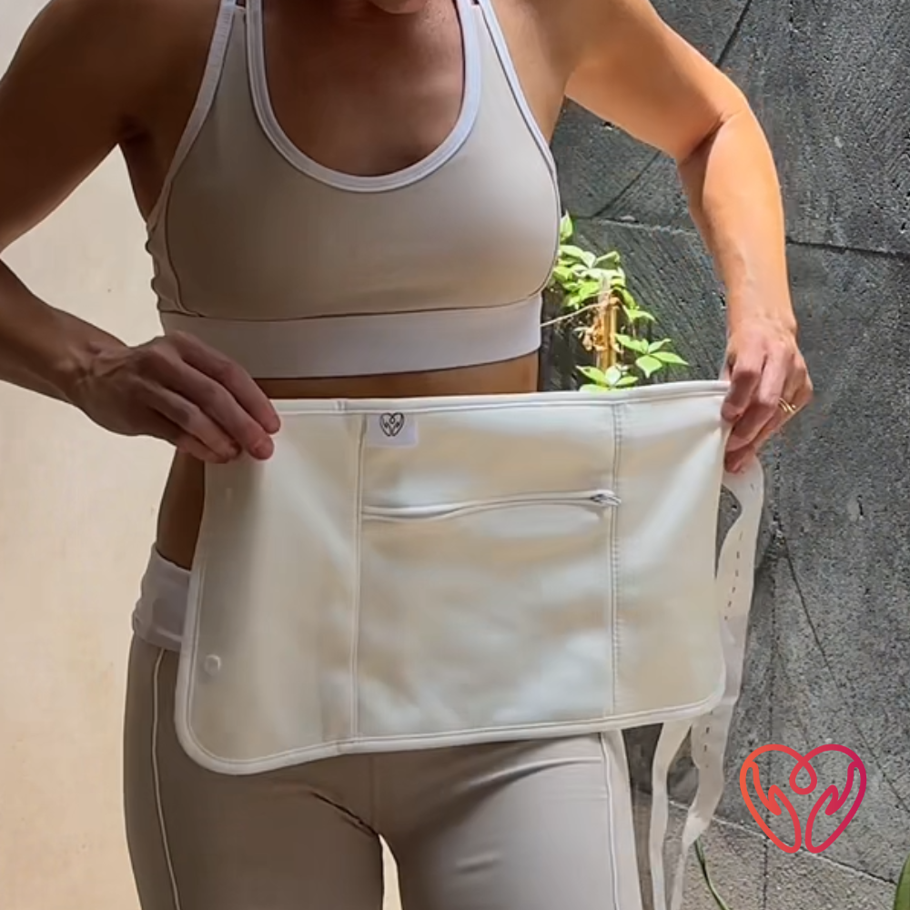 2 Piece Waist & Neck/Eye Wraps Organic Cotton Castor Oil Pack