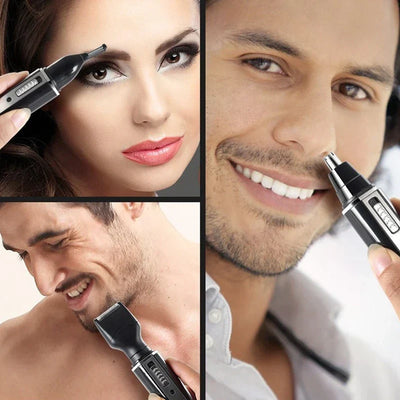 Rechargeable 4-in-1 Micro Hair Trimmer Electric Shaver Black-2