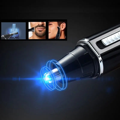 Rechargeable 4-in-1 Micro Hair Trimmer Electric Shaver Black-4