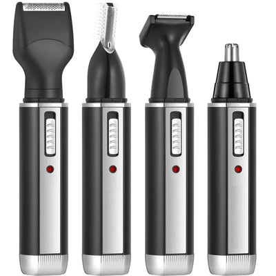 Rechargeable 4-in-1 Micro Hair Trimmer Electric Shaver Black-1