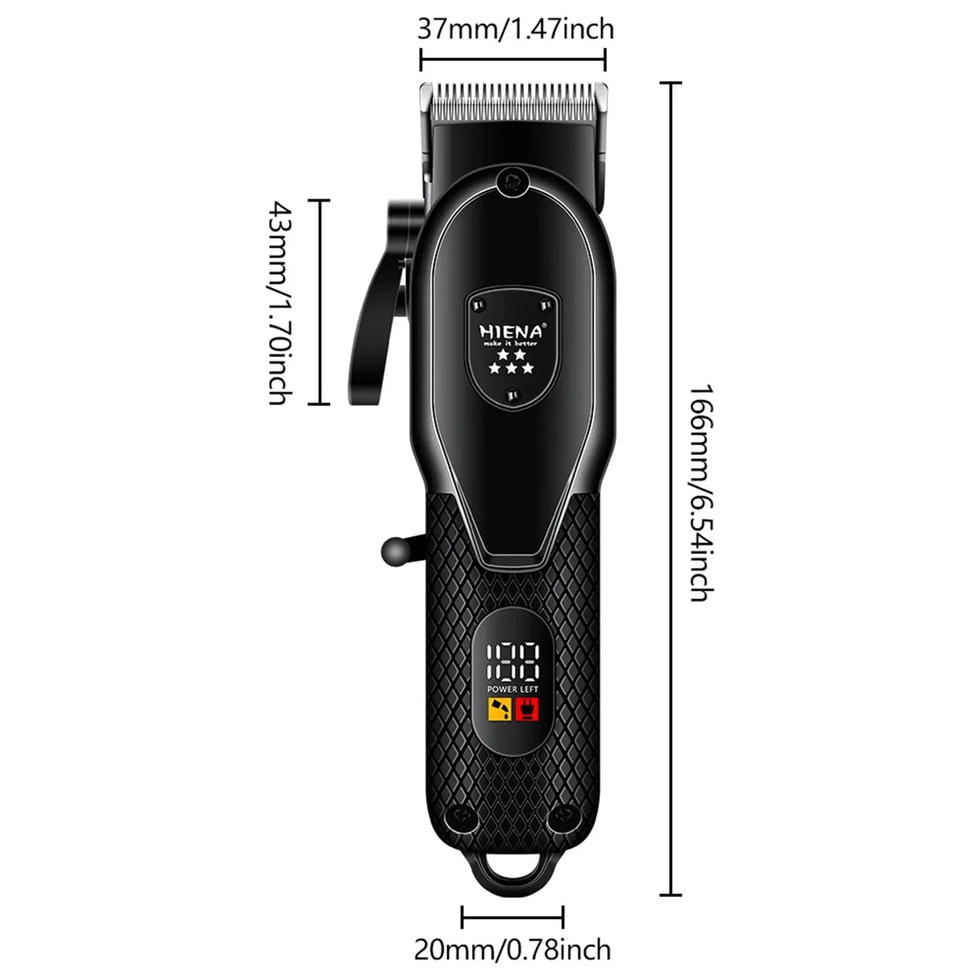 Professional Cordless Hair Clipper Set Wet & Dry Grooming Kit Black-4