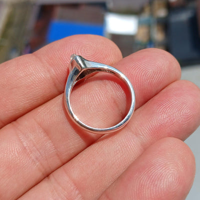Handmade Moonstone Ring, Moonstone Silver Ring, Marquise Moonstone Ring, Sterling Silver Ring, Marquise Moonstone, Minimalist Ring -Size 6.5-1
