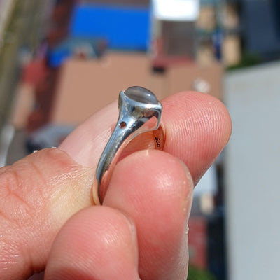 Handmade Moonstone Ring, Moonstone Silver Ring, Marquise Moonstone Ring, Sterling Silver Ring, Marquise Moonstone, Minimalist Ring -Size 6.5-3