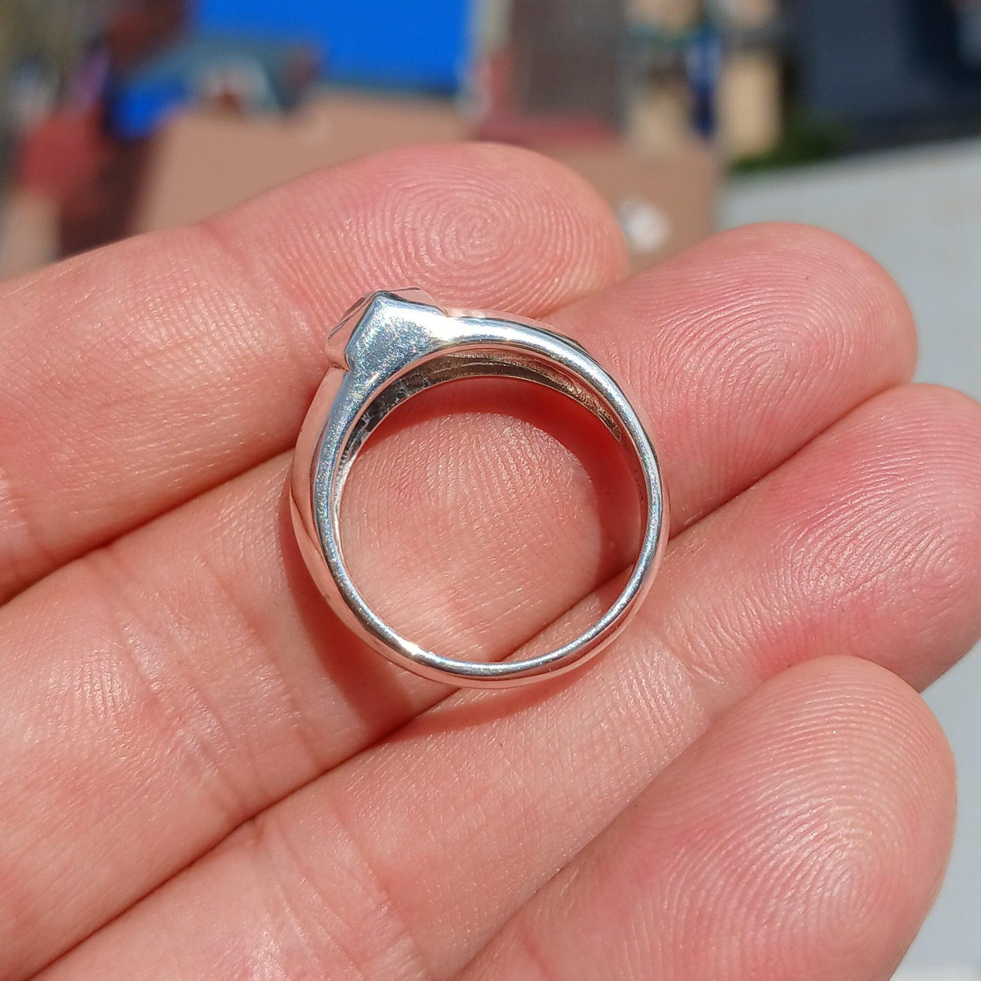 Handmade Moonstone Ring, Moonstone Silver Ring, Square Moonstone Ring, Sterling Silver Ring, Princess cut Moonstone, Minimalist Ring -Size 7-3