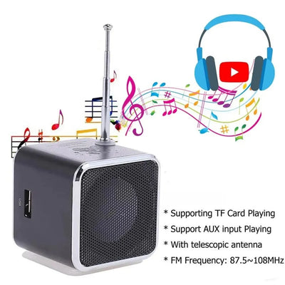Rechargeable Portable Mini Radio with Bluetooth-1