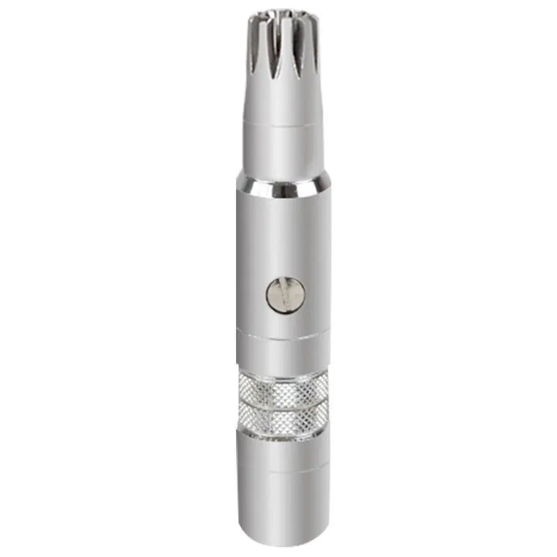 Smooth And Clean Stainless Steel Manual Nose Hair Trimmer for Men Silver-0